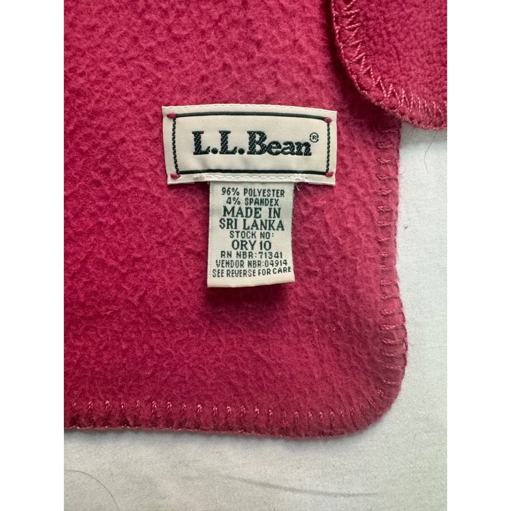 LL Bean Fleece Scarf Magenta Pink Soft Winter Accessory